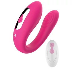 B - Series Magic - Massager Dual Vibrator - 5 funkciós, wireless, szilikon párvibrátor (USB) - pink