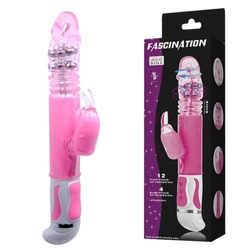 Debra - Fascination Bunny Vibrator Pink 2 - rotációs és vibráló, nyuszis csiklóizgató és G-pont vibrátor (pink)