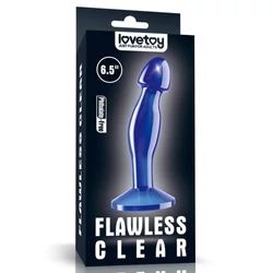 Lovetoy - Flawless Clear Prostate Plug 6.5&quot; - rögzíthető, állítható prosztata masszírozó (kék)