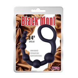 Outlet Black Mont - Power Boyfriend Beads - 7 gyöngyös, szilikon análsor (fekete)