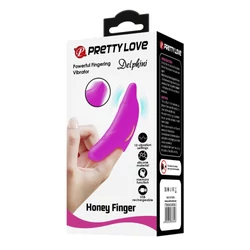 Pretty Love - Delphini Honey Finger - 10 vibrációs és memória funkciós ujjra húzható vibrátor (USB) - lila