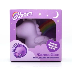 Unihorn - Karma Lilac - egyedi, 10 funkciós masszírozó és csiklóizgató egyszarvú (USB) - lila 