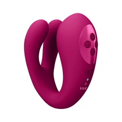 Vive - Yoko - prémium, 3 motoros, 10 funkciós csiklóizgató vibrátor kétágú nyulvánnyal (USB) - pink