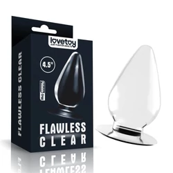 Lovetoy - 4.5'' Flawless Clear Anal Plug - rögzíthető análkúp (11,5cm) - áttetsző