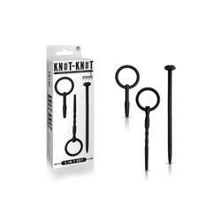 Nmc - Knot-Knot Silicone Urethral Sounding Kit I - szilikon hugycső tágító szett (3db/cs) - fekete