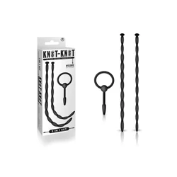 Nmc - Knot-Knot Silicone Urethral Sounding Kit II - szilikon hugycső tágító szett (3db/cs) - fekete