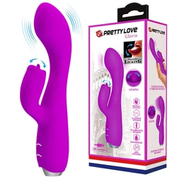 Pretty Love  - Gloria - 12 vibrációs, memória funkciós, nyalogató csiklóizgató és G-pont vibrátor (USB) - lila
