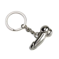 STD - Breloc Metalic cu Penis - miniatűr pénisz kulcstartó (ezüst)