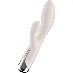 Satisfyer - Spinning Vibe 1 Beige - prémium, 12 vibrációs és 5 rotációs funkciós G-pont vibrátor (USB) - fehér 
