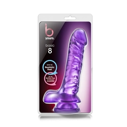 Blush - B Yours - Basic 8 - élethű, rögzíthető, zselés dildó (lila)