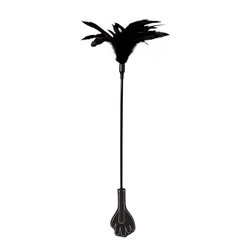 Bad Kitty - Naughty Toys - madártollas csiklandozó és paskoló (fekete)