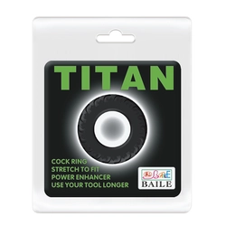 Baile - Titan - szilikon péniszgyűrű (fekete) 