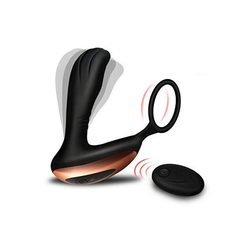 Boss Series - Magic - 10 funkciós, wireless, vibrációs, prosztata masszírozó péniszgyűrűvel (USB) - fekete
