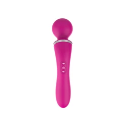 Boss Series - Dual Massager - 10 funkciós szilikon masszírozó vibrátor duó (USB) - pink