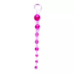 Boss Series - Jelly Anala Beads - 10 gyöngyös, zselés análsor (pink)