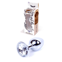 Boss Series - Jewellery - áttetsző kristályos análdugó (ezüst)