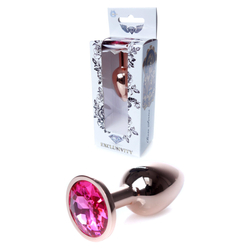 Boss Series - Jewellery - pink kristályos análdugó (piros/arany)