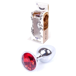 Boss Series - Jewellery - vörös kristályos análdugó (ezüst)