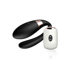 Boss Series - V-vibe Purple - 7 funkciós, wireless, szilikon párvibrátor (USB) - fekete