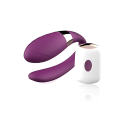 Boss Series - V-vibe Purple - 7 funkciós, wireless, szilikon párvibrátor (USB) - lila