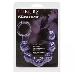 CalExotics - Swirl Pleasure Beads - 6 szemes análgyöngy (lila)
