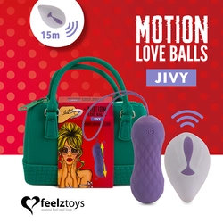 FeelzToys - Motions Love Balls - Jivy - wireless, vibrációs gésagolyó (USB) - lila