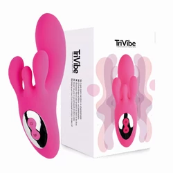 FeelzToys - TriVibe - csikló és szeméremajakizgató G-pont vibrátor trió (USB) - pink