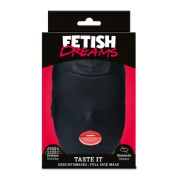 Fetish Dreams - Taste It - maszk nyitott szájnyílással (fekete)