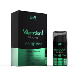 Intt - Vibration! Ganjah - ízesített, melegítő hatású stimuláló síkosító (15ml) - cannabis