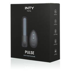 Inty - Pulse - 10 funkcióos, wireless mini vibrátor (USB) - fekete