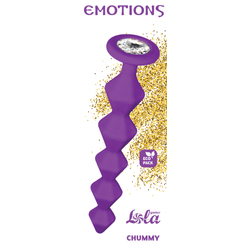 Lola Toys - Emotions - Chummy - áttetsző kristályos, 5 szemes análsor (lila)