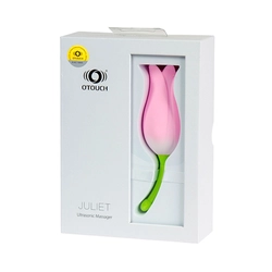 Otouch - Juliet - prémium csiklóizgató virág-vibrátor forgó bibével (USB) - pink