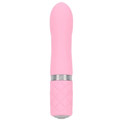 Pillow Talk - Flirty - prémium, díszített mini vibrátor (USB) - pink