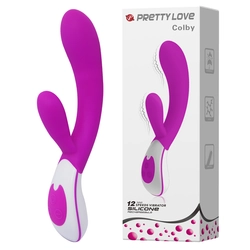 Pretty Love - Colby - 12 funkciós csiklóizgató és G-pont vibrátor (USB) - pink
