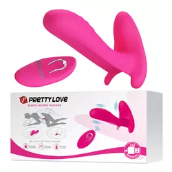 Pretty Love - Remote Controll Massager - 12 funkciós, wireless bugyi és ujjvibrátor (USB) - lila