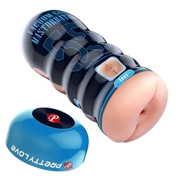 Pretty Love - Vacuum Cup Masturbator 55 - élethű, vákuum, ánusz maszturbátor (fekete)