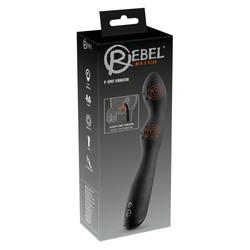 Rebel - P-Spot Vibrator - 7 funkciós, dupla gyöngyös prosztata masszírozó (fekete)