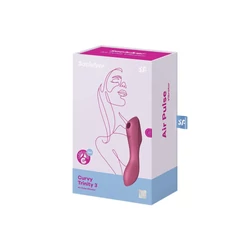 Satisfyer - Curvy Trinity 3 - prémium léghullámos csiklóizgató és G-pont vibrátor (USB) - piros