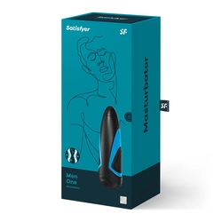 Satisfyer - Men One - prémium, szívó funkciós masztubátor (USB) - fekete