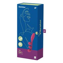 Satisfyer - Tri Ball 1 - prémium, 3 golyós multifunciós vibrátor és masszírozó (USB) - pink