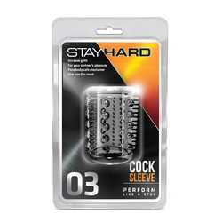 Blush - Stay Hard - Cock Sleeve 03 - szilikon péniszmandzsetta (áttetsző)