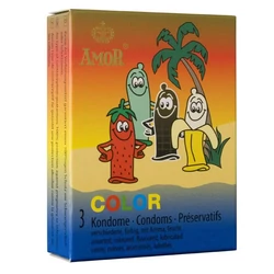 Amor - Color - színes gumi óvszer (3db/cs)