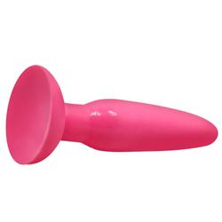 Baile - Anal Plug Stimulate Suck - rögzíthető, zselés análkúp (13,5cm) - piros