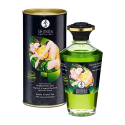 Shunga - Aphrodisiac Oils-Organica Exotic Green Tea - illatosított, melegítő hatású masszázsolaj (100ml) - zöld tea