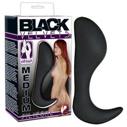 You2Toys - Black Velvets Medium - közepes méretű, szilikon análkampó (fekete)