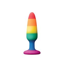NS Toys - Colours - Pride Edition - Pleasure Plug - kisméretű, rögzíthető análkúp (szivárvány)