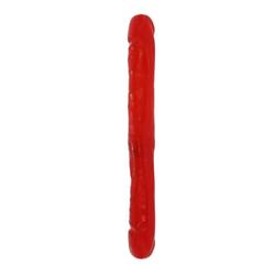 Seven Creations - Double Dong - duplavégű, élethű dildó (30cm) - piros
