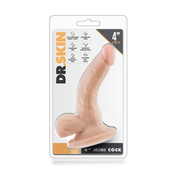 Blush - Dr. Skin - 4" Mini Cock - rögzíthető, élethű mini dildó (natúr)