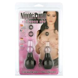 Seven Creations - Dual Nipple Enlarger - mellbimbó pumpa szett (fekete)