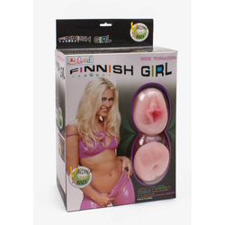 Debra - Finish Girl Flesh - élethű vaginával, ánusszal és tojásvibrátorral kiegészíthető guminő szett (natúr)